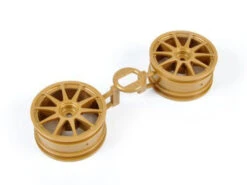 Tamiya Impreza 2001 10 Spoke Gold Wheels (2) 0445837