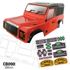 CB090 1/10 Crawler Body, 300mm Land Rover Defender 90 110 TRX4 LOSI AXIAL REDCAT HPI