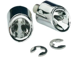 Chrome Angle Twin Exhaust Set Body Accessory Tamiya TT01 TT02 HPI 190mm 257mm