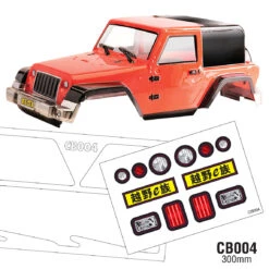 CB004 1/10 Crawler Body, 300mm TRX4 LOSI AXIAL REDCAT HPI