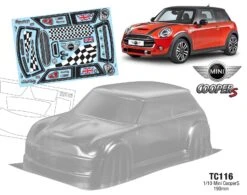 TC116 BMW MINI Cooper S Tmaiya 190mm X 257mm TT01 TT02 HPI Kyosho