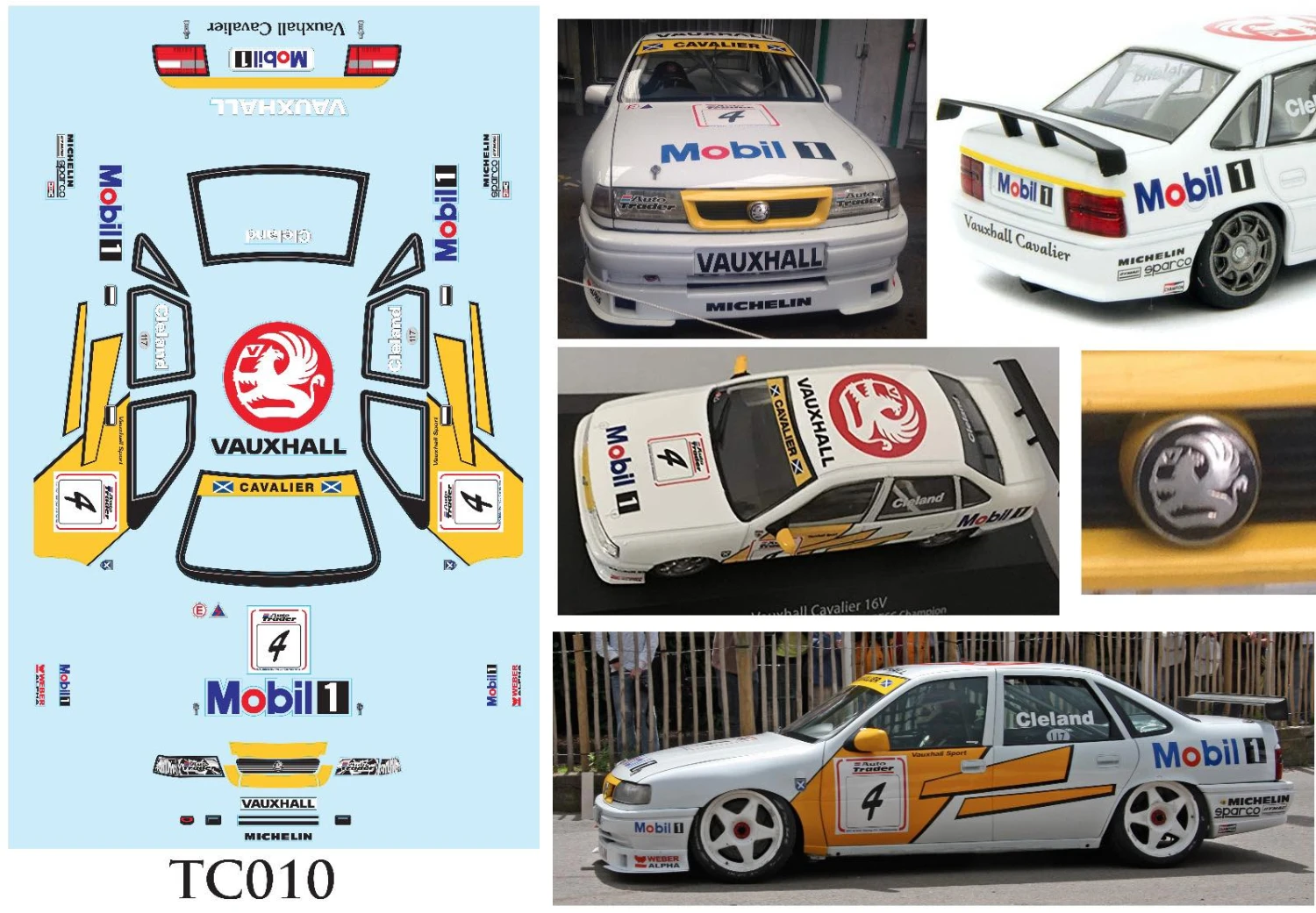 TC010 1/10 Opel Vectra Mobil 1 JTCC BTCC, 184mm Tamiya TT01 TT02 2 TC010 1/10 Opel Vectra Mobil 1 JTCC BTCC, 184mm Tamiya TT01 TT02 - Image 2