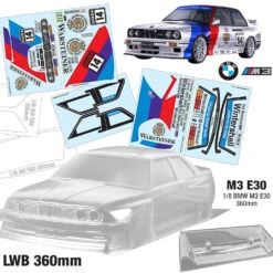 BMW M3 E30 (360mm) HOBAO Kyosho Mugen Sworkz TLR Hotbodies Traxxas