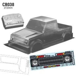 CB038 1/10 Sumo Crawler Body, 313mm TRX4 LOSI AXIAL REDCAT HPI