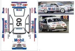 Ford Sierra RS500 Mobil 1 - BROCK Tamiya TT01 TT02 190mm X 257mm HPI Kyosho Drift