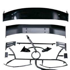 1/10 Racing Car RC Body Shell Cover Touring Rear Wing Set Spoiler Black H618 Tamiya