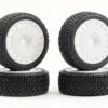 1/10th Rally Angle Tyre/ Wheel Set White (4) FAST0071W