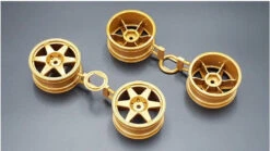 TAMIYA 1:10 RIMS AMG MERCEDES "DIEBELS" 26MM "GOLD" 4 PIECES