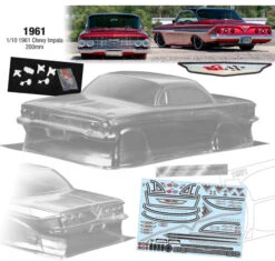 1961 Chevy Impala 258/200mm Tamiya TT01 TT02 HPI KYOSHO