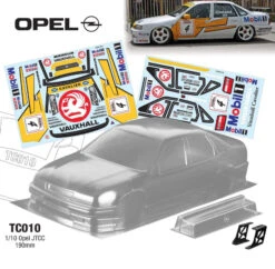 TC010 1/10 Opel Vectra Mobil 1 JTCC BTCC, 184mm Tamiya TT01 TT02