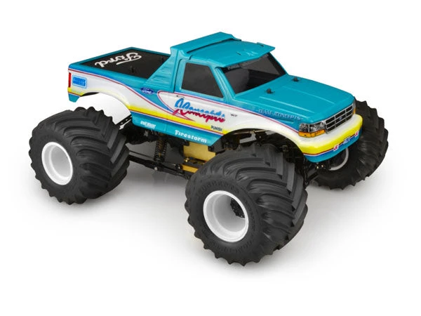 JConcepts 1993 Ford F-250 Monster Truck Body With Fastback And Visor (fits 7in X 13in Wheelbase Trucks) JC0404 1 JConcepts 1993 Ford F-250 Monster Truck Body With Fastback And Visor (fits 7in X 13in Wheelbase Trucks) JC0404